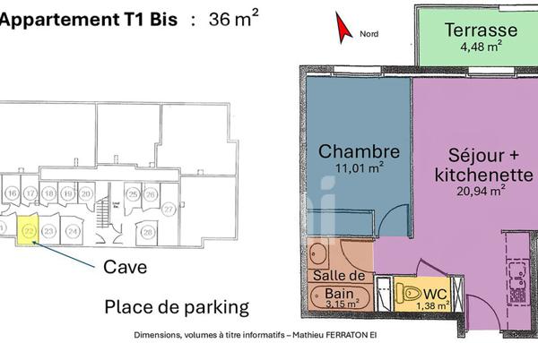 Appartement de 36 m²