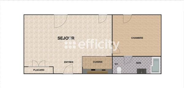 Appartement 2 pièces - 50 m²