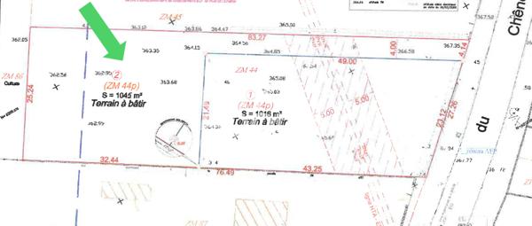 TERRAIN À VENDRE DE 1045,00 M²