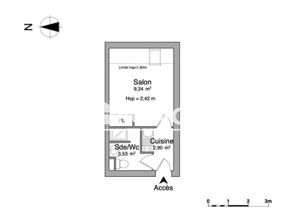 Location Studio 15.77 m² - 26 RUE MONTHOLON Bourg En Bresse 01000
