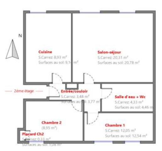 Appartement à vendre 3 pièces PARIS 17EME ARRONDISSEMENT (75)