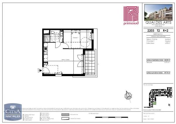 Appartement à louer 2 pièces 44m² Arles (13200)