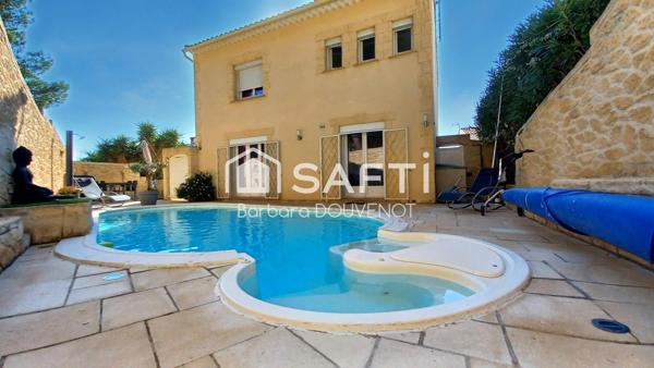 Maison de 125 m² sur un joli terrain avec piscine et terrasses - 3 chambres - Garage