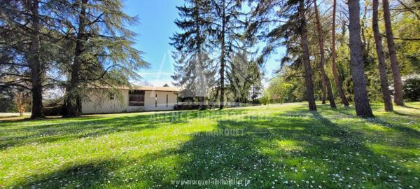 CHAMPNIERS - MAISON ATYPIQUE DE 265 m² AVEC GARAGE, PISCINE ET TERRAIN CLOS DE 14 077 m²