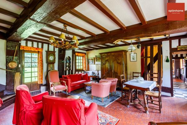 Magnifique Chaumière normande de charme avec 6 chambres sur 180 m2 à quelques km de Pont-l’Évêque