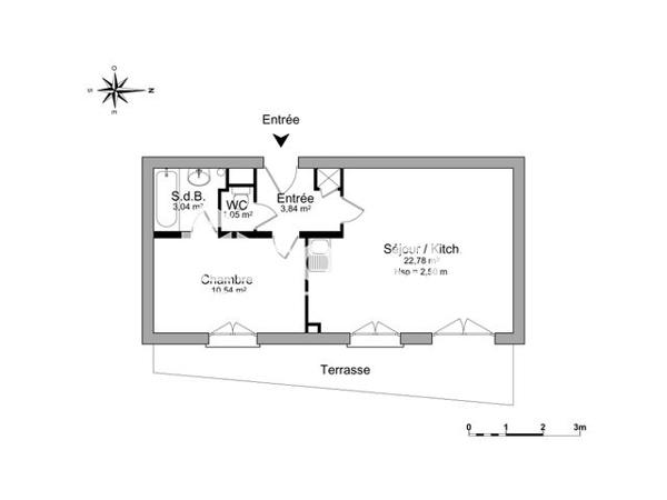 Location Appartement 2 pièces 41.3 m² - 16-16A RUE DE LA BROQUE Strasbourg 67000