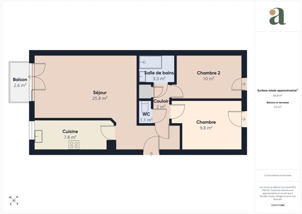 Appartement 3 pièces dernier étage avec balcon sans vis-à-vis en vente à Argenteuil 95100