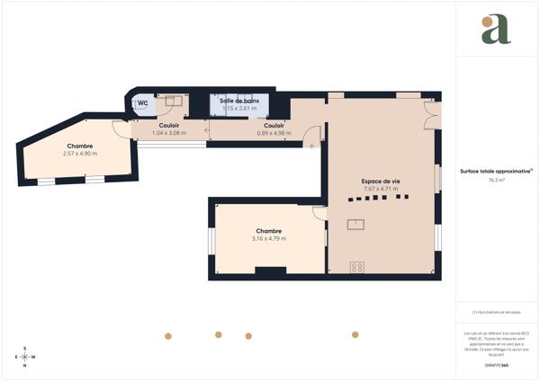 Appartement de Caractère Traversant 3 Pièces Paris 18ème (Limite 17ème)