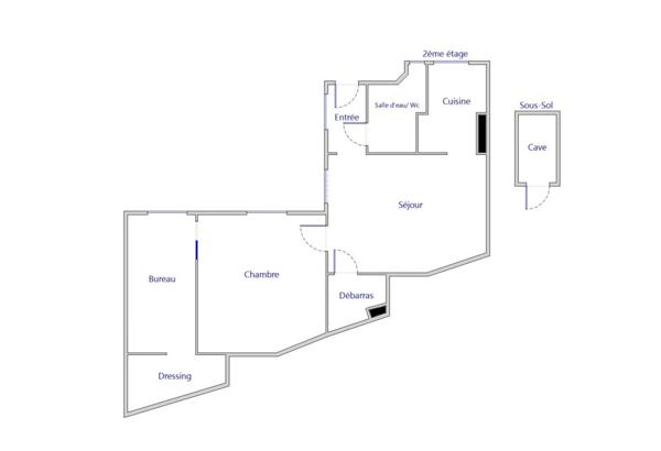 Appartement à vendre 3 pièces PARIS 18EME ARRONDISSEMENT (75)