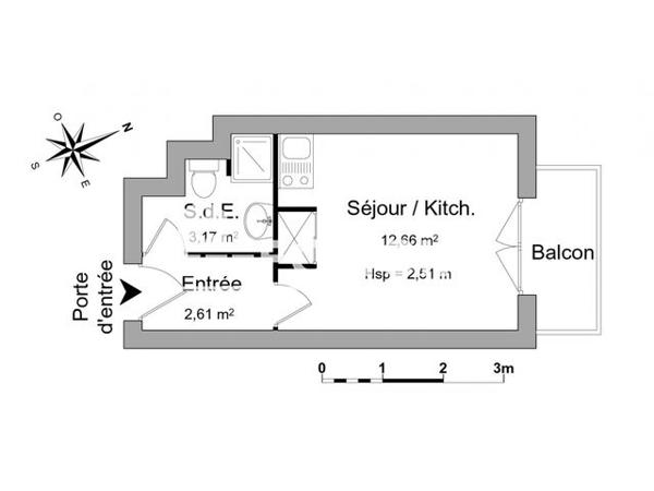 Location Studio 18.44 m² - 38 BOULEVARD DES BELGES La Roche Sur Yon 85000