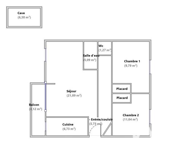 Appartement à vendre 4 pièces 61,54 m² Marseille 9