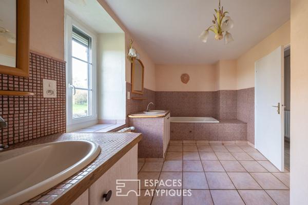 Charmante maison en pierre avec vue et détente à la piscine