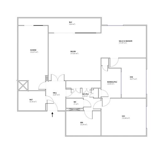 Appartement 89.5 m² à Marseille 13009