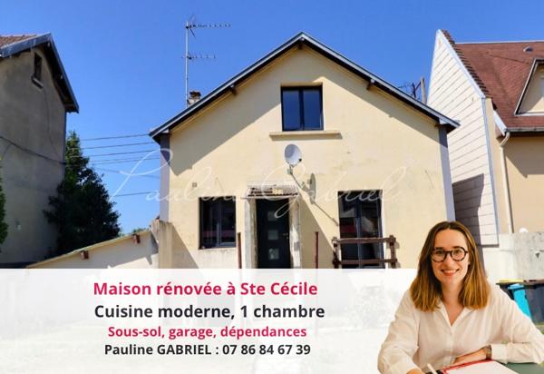 Petite maison rénovée Sté Cécile avec jardin, garage, sous-sol et dépendances