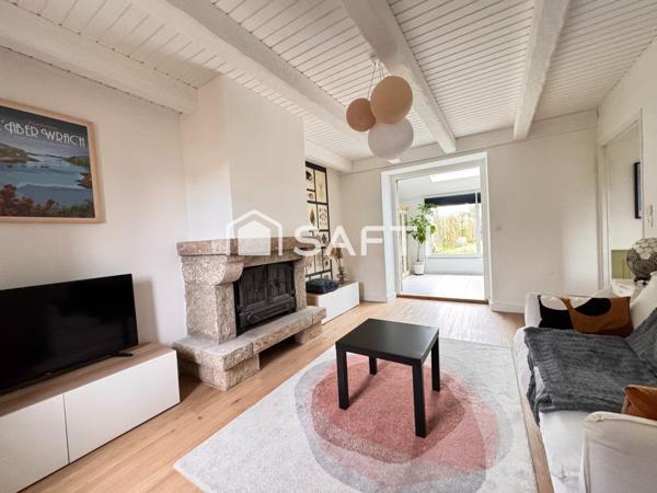 Maison en pierre 4 grandes chambres, terrain clos