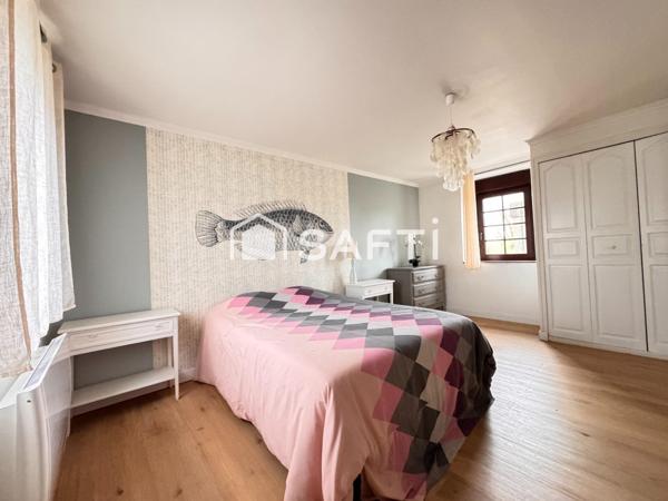 Maison en pierre 4 grandes chambres, terrain clos