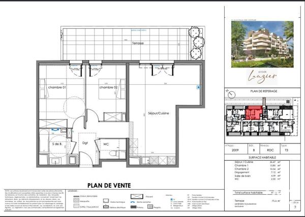 Appartement à vendre 3 pièces 65 m² Montpellier