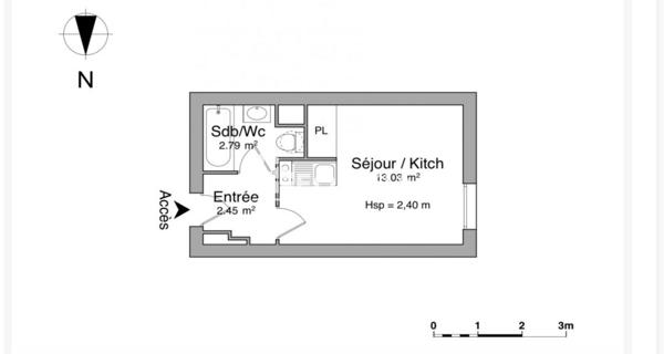 À vendre Studio 18.36 m² - Avignon 84000