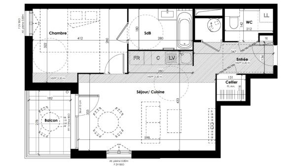 Appartement (neuf) à vendre 2 pièces 51 m² Sainte-Foy-lès-Lyon