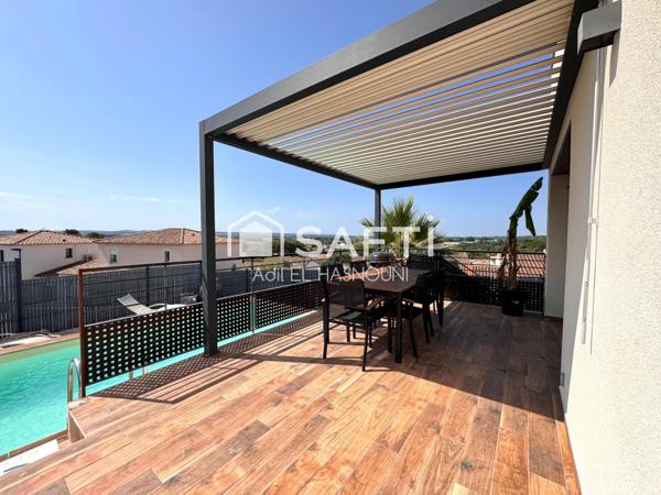 EXCLUSIVITÉ – –  Opportunité rare : maison récente avec piscine, à 15 min de Montpellier !