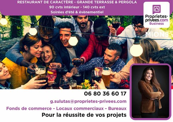 À SAISIR ! Restaurant Café Comptoir avec Grande Terrasse et Pergola