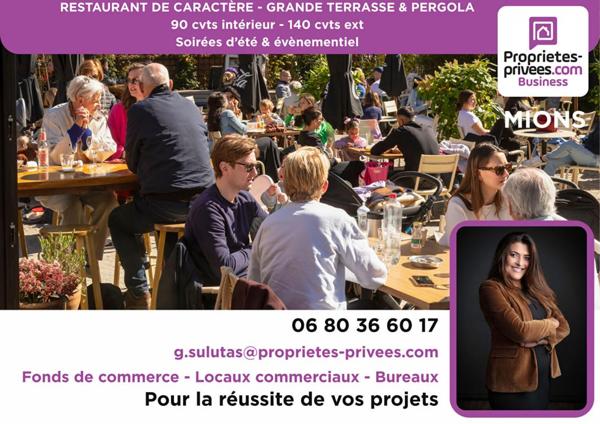 À SAISIR ! Restaurant Café Comptoir avec Grande Terrasse et Pergola