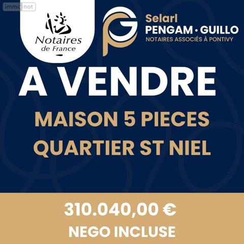 Maison à vendre à Pontivy dans le Morbihan (56300), ref : 56062-2314