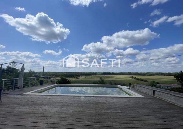 Maison familiale avec piscine et vue dégagée à 15 minutes de Montauban