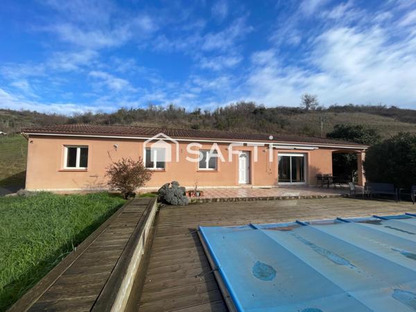 Maison familiale avec piscine et vue dégagée à 15 minutes de Montauban