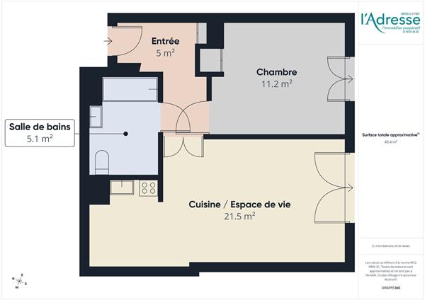 Appartement Rosny Sous Bois 2 pièce(s) 43m²