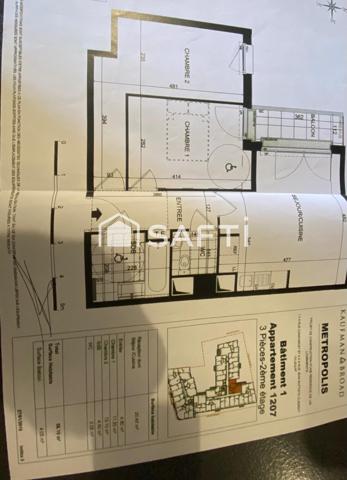 Au pied du Métro ligne 7 Paul Vaillant Couturier, Résidence récente au calme