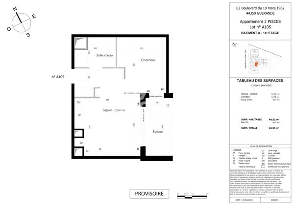 Appartement 2 pièces à Guérande