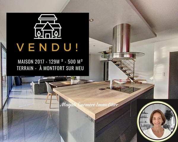 Montfort-sur-Meu (35160) MONTFORT SUR MEU - RARE A LA VENTE ! MAISON de 2017 non mitoyenne de 129 m² sur 500 m² de terrain