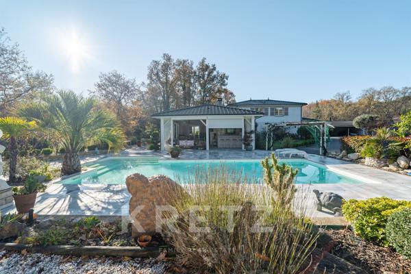 Villa style Louisiane avec lac privé