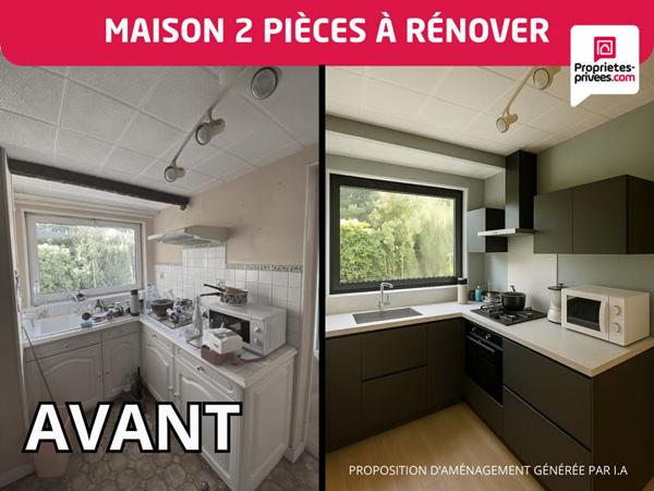 Maison 2 pièces de plain pied, Abbeville centre