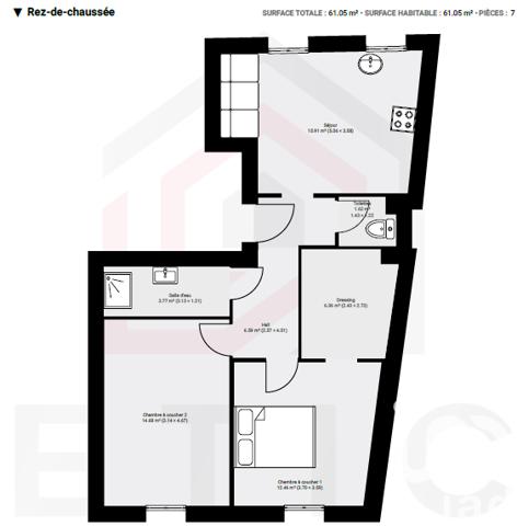 Appartement à vendre 3 pièces 61 m² Tassin-la-Demi-Lune