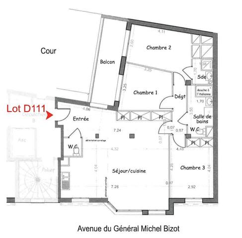 Appartement famillail 3 chambres 90 M² avec grand balcon PARIS 12ème arrondissement