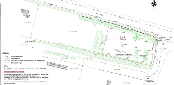 Terrain à vendre  830 m2 BANGOR - 56