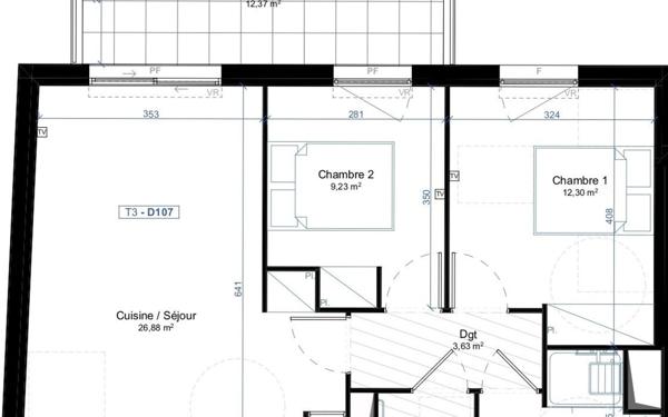 Appartement à vendre    3 pièces • 59,55 m2 Narbonne
