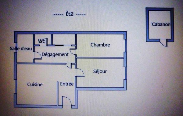 CHARTRONS - SAINT MARTIAL : APPARTEMENT T2 TRAVERSANT VENDU LOUÉ