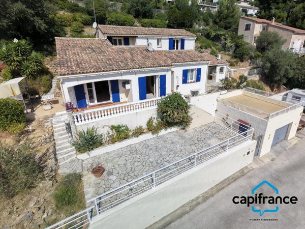 83 Toulon 4 chemins/le Baou, Villa 118m2 ( et plus de 35  m2 buanderie, annexe) vue mer calme 6 pieces 1053 m2