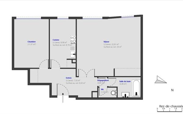 Appartement à vendre    2 pièces • 56,76 m2 Nice