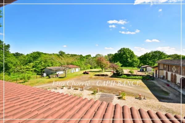 Propriété de charme à vendre 8 pièces proche de NOGARO (32) 240 m2 habitables implantée sur 9 HECTARES de terrain SANS VIS-A-VIS, CAMPAGNE GERSOISE