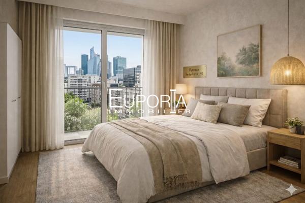Puteaux – 3 pièces avec terrasse – 62 m² – Résidence de standing