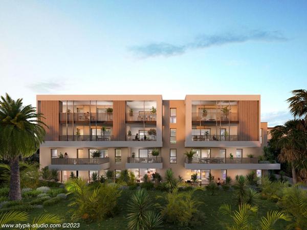 Sète. Appartement 2 pièces de 44,5 m² au 1er étage, terrasse 13 m² Est, à deux pas de l'Espace Georges Brassens