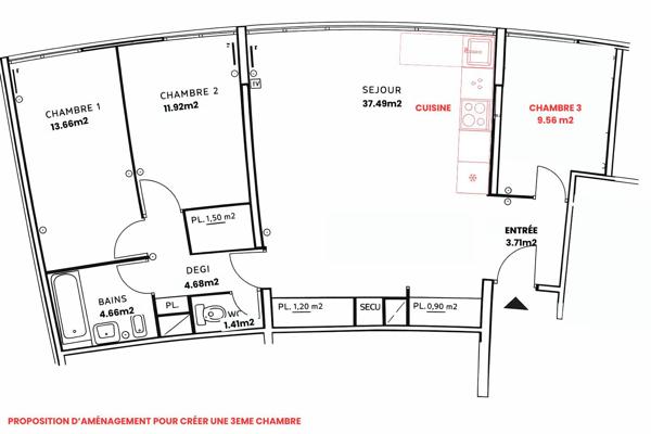 Appartement
         4 pièces
        - 87 m² Exclusivité 449 000 € *