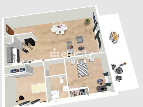 Appartement 3 pièces - 67 m² Exclusivité efficity