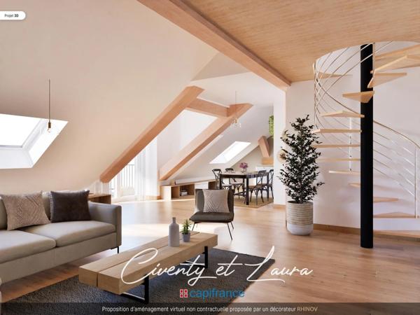 Duplex A Vendre - Lumineux & Plein de charme – 130 m² au sol – Gilly-sur-Isère