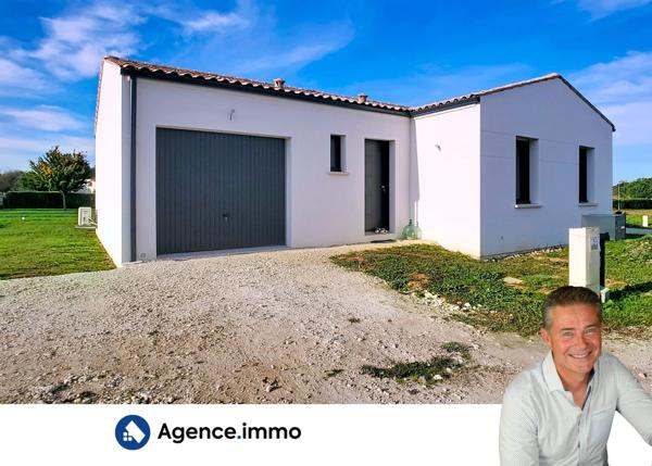 À vendre - Maison plain-pied, 3 pièces située à Cravans (17260)