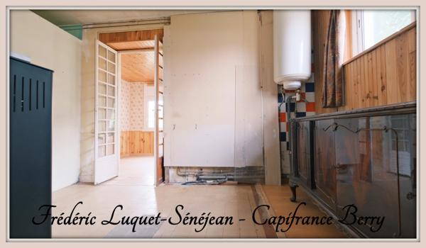 Maison avec jardin à vendre 4 pièces + grenier aménageable à SAINT FLORENT SUR CHER (18)